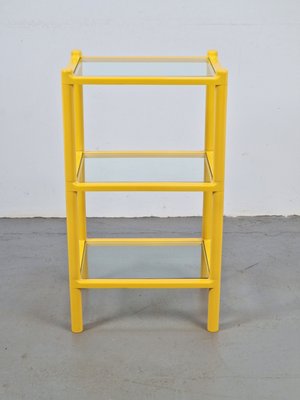 Vintage Postmodern Yellow Plastic Glass Shelf Gedy, Italy, 1980s-AXJ-2040441