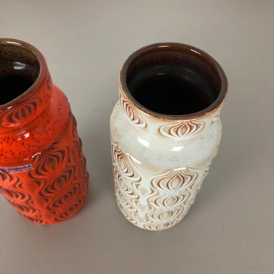 Vintage Pottery Fat Lava Onion Vases from Scheurich, Germany, Set of 2-QZ-1052946