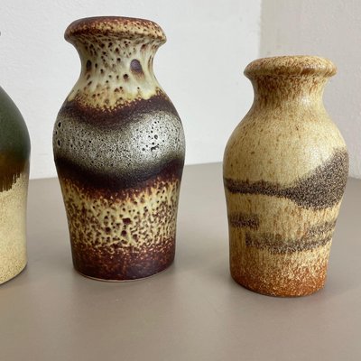 Vintage Pottery Fat Lava Vases from Scheurich, Germany, 1970s, Set of 5-QZ-1149909