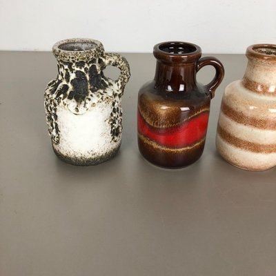 Vintage Pottery Lava 414-16 Vases from Scheurich, Germany, Set of 5-QZ-1096515