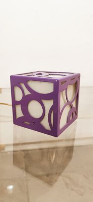 Vintage Purple and White Cube Lamp-QLH-1787774