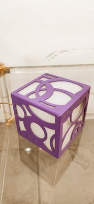 Vintage Purple and White Cube Lamp-QLH-1787774