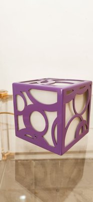 Vintage Purple and White Cube Lamp-QLH-1787774