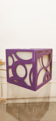 Vintage Purple and White Cube Lamp-QLH-1787774