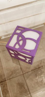 Vintage Purple and White Cube Lamp-QLH-1787774