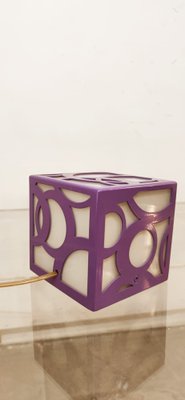 Vintage Purple and White Cube Lamp-QLH-1787774