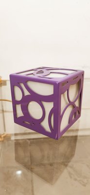 Vintage Purple and White Cube Lamp-QLH-1787774