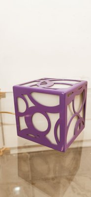 Vintage Purple and White Cube Lamp-QLH-1787774