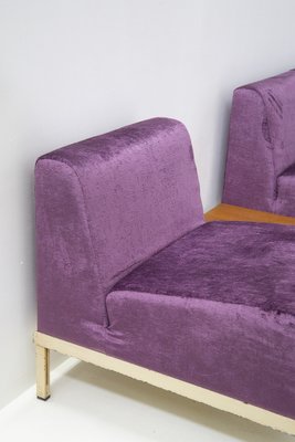 Vintage Purple Velvet Sofas by Gianfranco Frattini, Set of 2-RCE-1191166