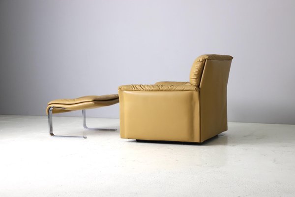 Vintage Queening Lounge Chair with Ottoman by Giovanni Offredi, 1970, Set of 2-DXL-1731275