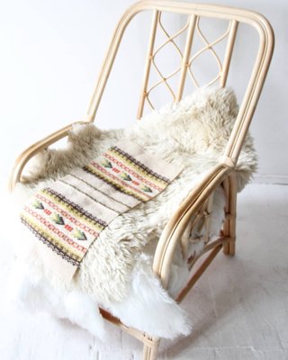 Vintage Raffia and Bamboo Armchairs, 1960s, Set of 2-OXJ-765601