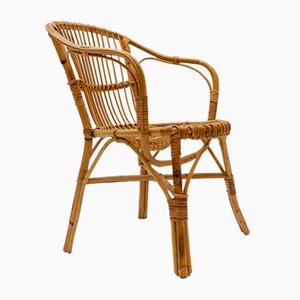 Vintage Rattan Armchairs, 1960s, Set of 4-KQB-1782210