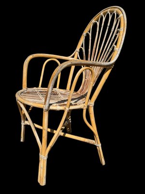 Vintage Rattan Armchairs, 1970s, Set of 4-SDV-2020024