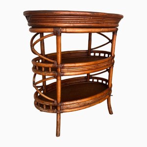 Vintage Rattan Bar Cart-IZA-1744947