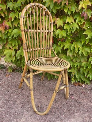 Vintage Rattan Chairs, 1960s, Set of 4-SDV-1727113