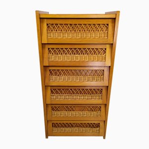 Vintage Rattan Drawers, 1950s-EAD-1789915