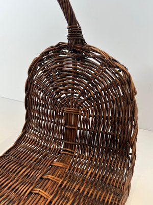 Vintage Rattan Log Holder-BA-1787099