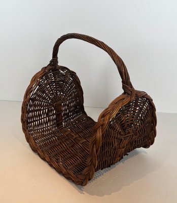 Vintage Rattan Log Holder-BA-1787099