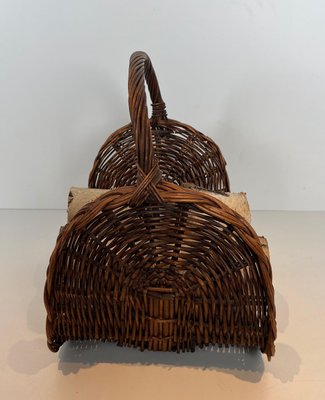 Vintage Rattan Log Holder-BA-1787099