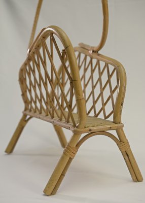 Vintage Rattan Magazine Holder, 1960-NEN-2021778