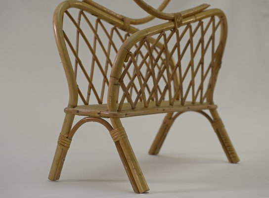 Vintage Rattan Magazine Holder, 1960-NEN-2021778