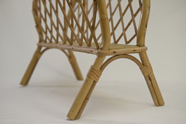 Vintage Rattan Magazine Holder, 1960-NEN-2021778