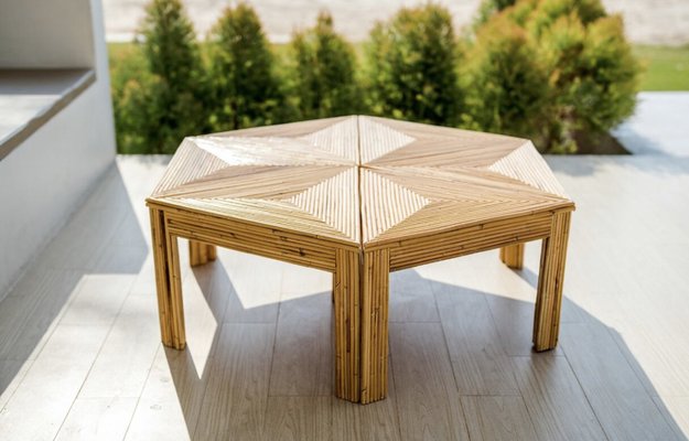 Vintage Rattan Modular Coffee Tables, Set of 6-DSC-1782890