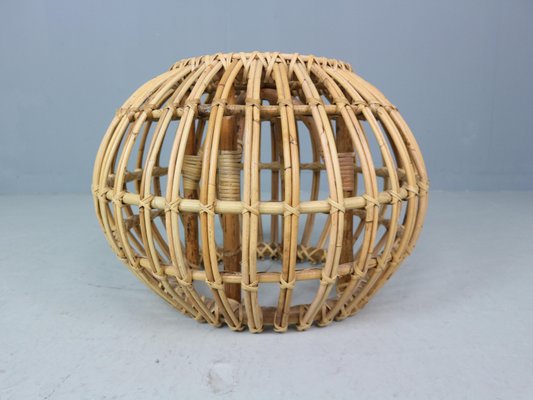 Vintage Rattan Pouf attributed to Dirk Van Sliedrecht, 1960s-DT-2026216