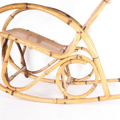 Vintage Rattan Rocking Chair, 1970s-DSC-2028295