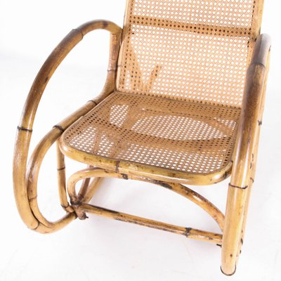 Vintage Rattan Rocking Chair, 1970s-DSC-2028295