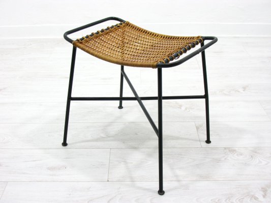 Vintage Rattan Stool, 1970s-WVA-1139072