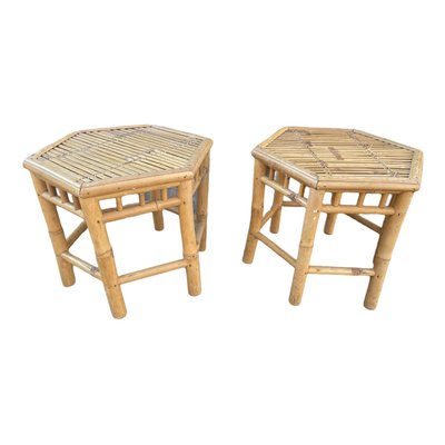 Vintage Rattan Table, 1960s, Set of 2-SDV-951432