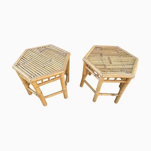 Vintage Rattan Table, 1960s, Set of 2-SDV-951432