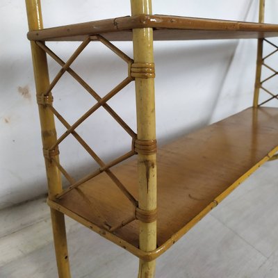 Vintage Rattan Wall Shelf, 1950s-EAD-1782040