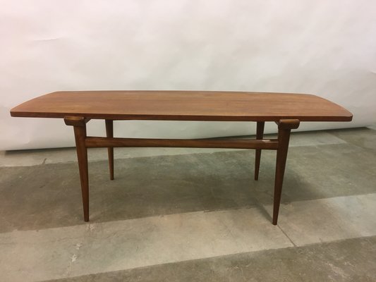 Vintage Rectangular Scandinavian Teak Coffee Table, 1960s-DE-1168111