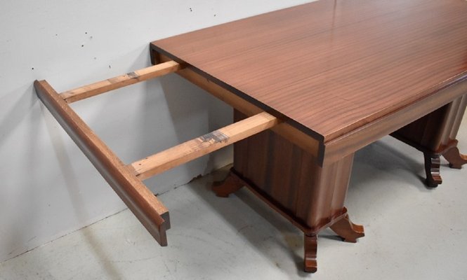 Vintage Rectangular Solid Mahogany and Veneer Dining Table-RVK-725781