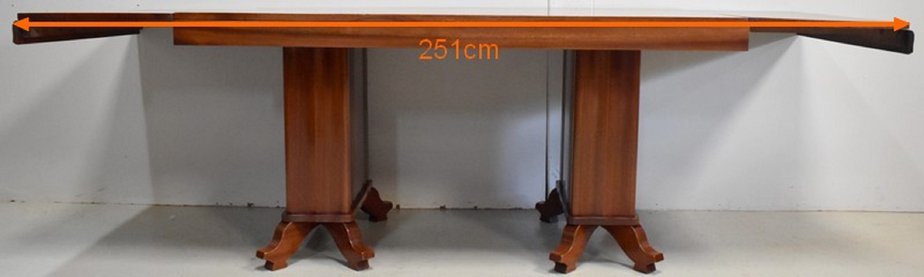 Vintage Rectangular Solid Mahogany and Veneer Dining Table-RVK-725781