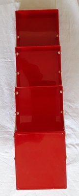 Vintage Red and White Plastic Fold-Out Sewing Box, 1970s-HOI-683357