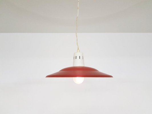 Vintage Red and Yellow Ceiling Lamp, 1960s-ZO-633472