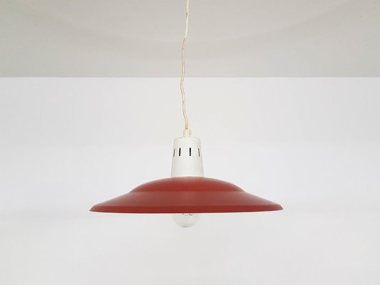 Vintage Red and Yellow Ceiling Lamp, 1960s-ZO-633472