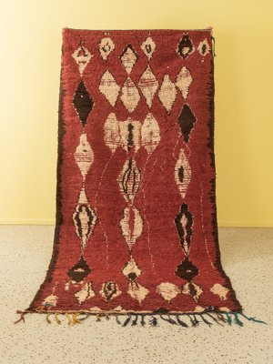 Vintage Red Azilal Berber Rug-GPP-1304207