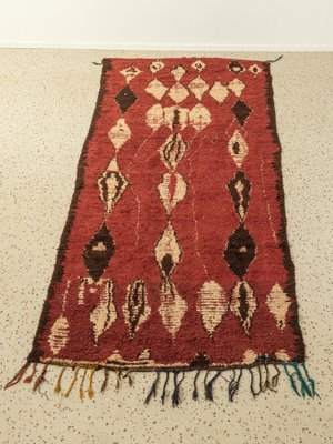 Vintage Red Azilal Berber Rug-GPP-1304207