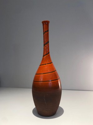 Vintage Red Ceramic Vase-BA-1365327