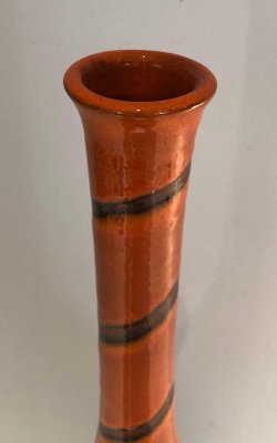 Vintage Red Ceramic Vase-BA-1365327