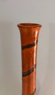 Vintage Red Ceramic Vase-BA-1365327