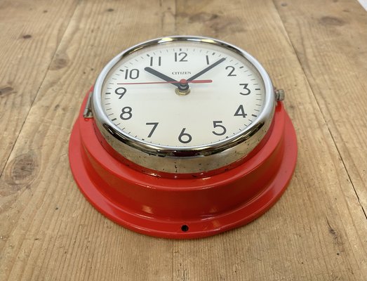 Vintage Red Citizen Maritime Wall Clock, 1990s-CGF-1703536