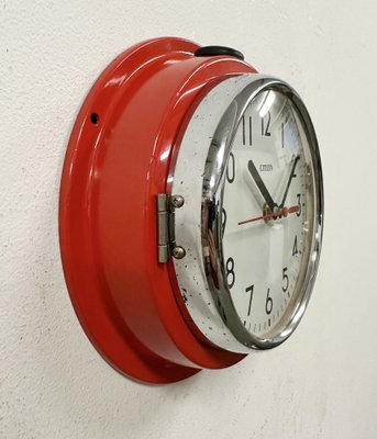 Vintage Red Citizen Maritime Wall Clock, 1990s-CGF-1703536