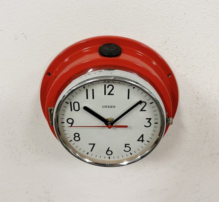 Vintage Red Citizen Maritime Wall Clock, 1990s-CGF-1703536