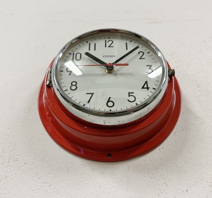 Vintage Red Citizen Maritime Wall Clock, 1990s-CGF-1703536