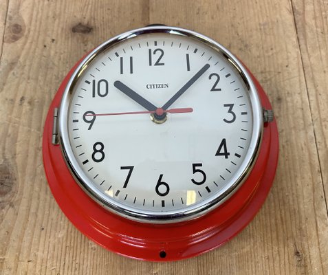 Vintage Red Citizen Maritime Wall Clock, 1990s-CGF-1703536